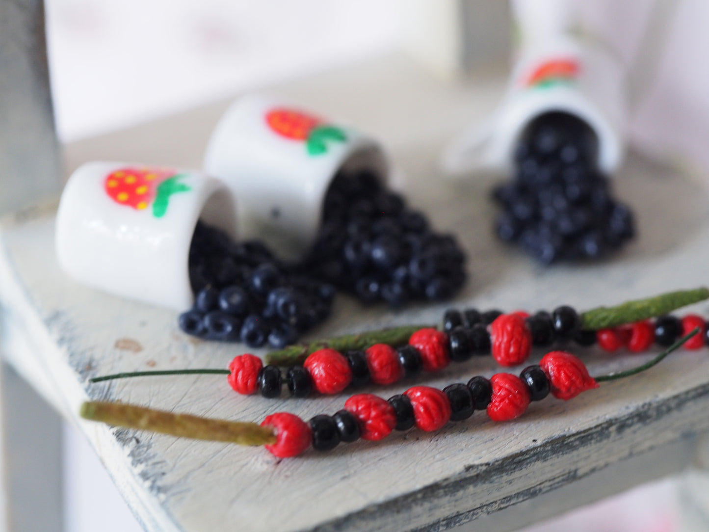 Kaatunut mukillinen mustikoita